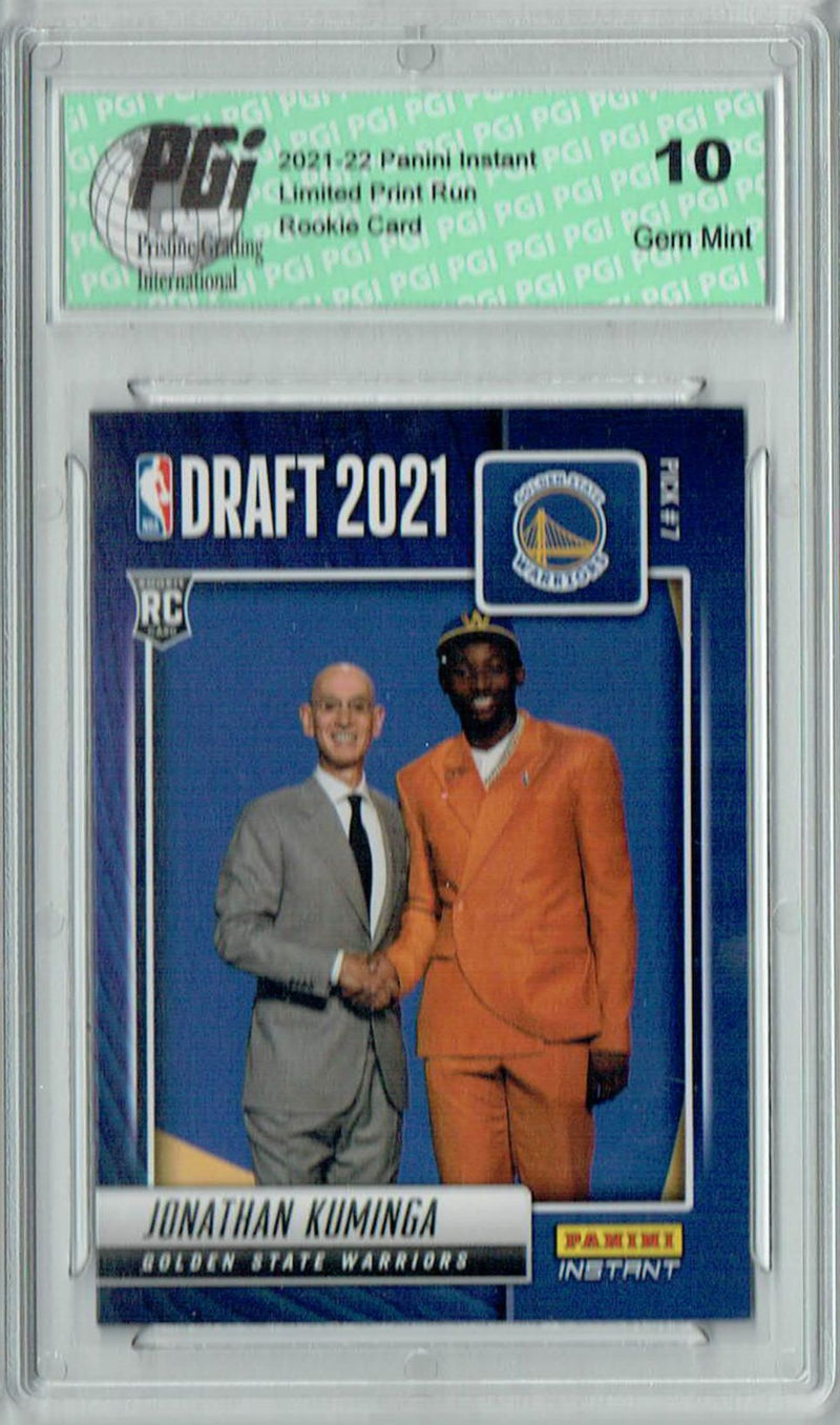 Jonathan Kuminga 2021 Panini Instant #DN7 Draft Night 1/654 Rookie Card PGI 10
