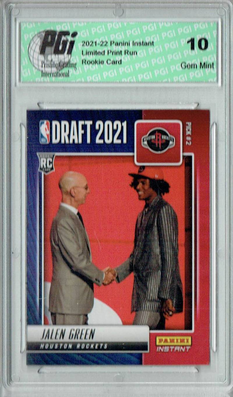 Jalen Green 2021 Panini Instant #DN2 Draft Night 1 of 8613 Rookie Card PGI 10