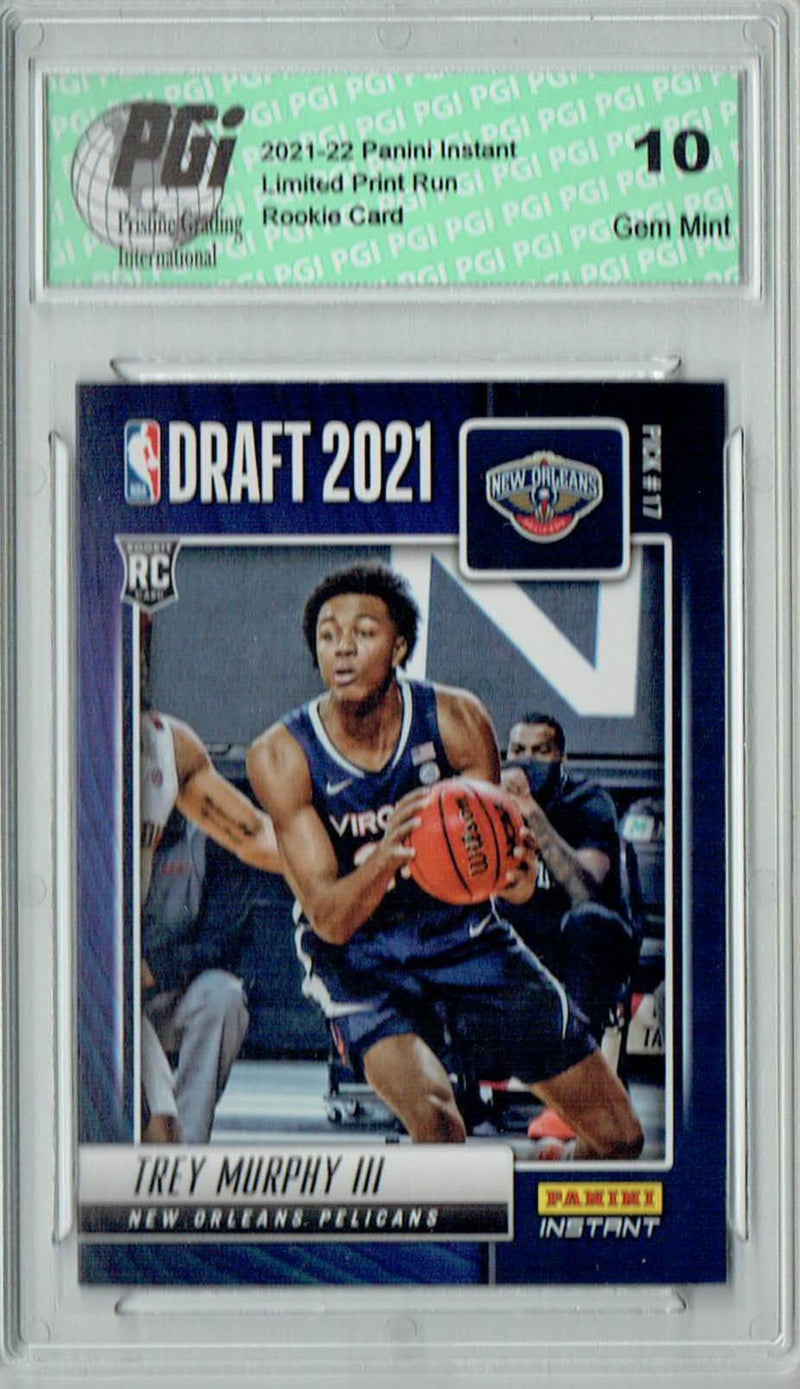 Trey Murphy III 2021 Panini Instant #DN16 Draft Night 1/489 Rookie Card PGI 10