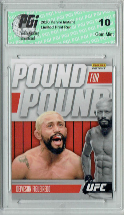 Deiveson Figueiredo 2021 Panini Instant #PP6 Pound for Pound 1/541, Card PGI 10