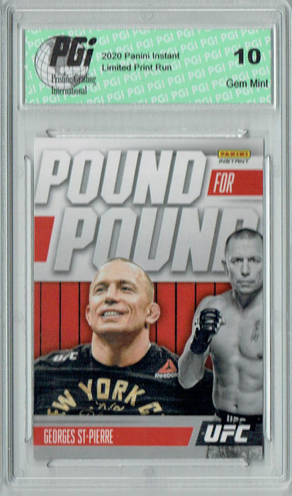 Georges St. Pierre 2021 Panini Instant #PP8 Pound for Pound 1/541 SP Card PGI 10