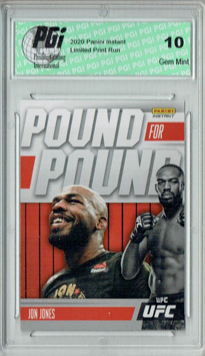 Jon Jones 2021 Panini Instant #PP11 Pound for Pound 1/541 Trading Card PGI 10