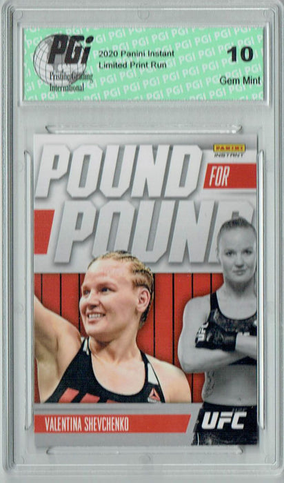 Valentina Shevchenko 2021 Panini Instant #PP17 Pound for Pound 1/541 Card PGI 10