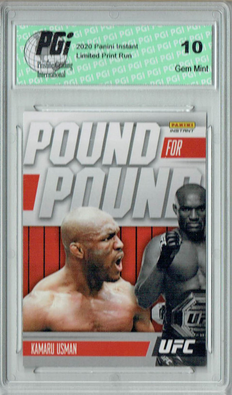 Kamaru Usman 2021 Panini Instant #PP13 Pound for Pound 1/541 Trading Card PGI 10