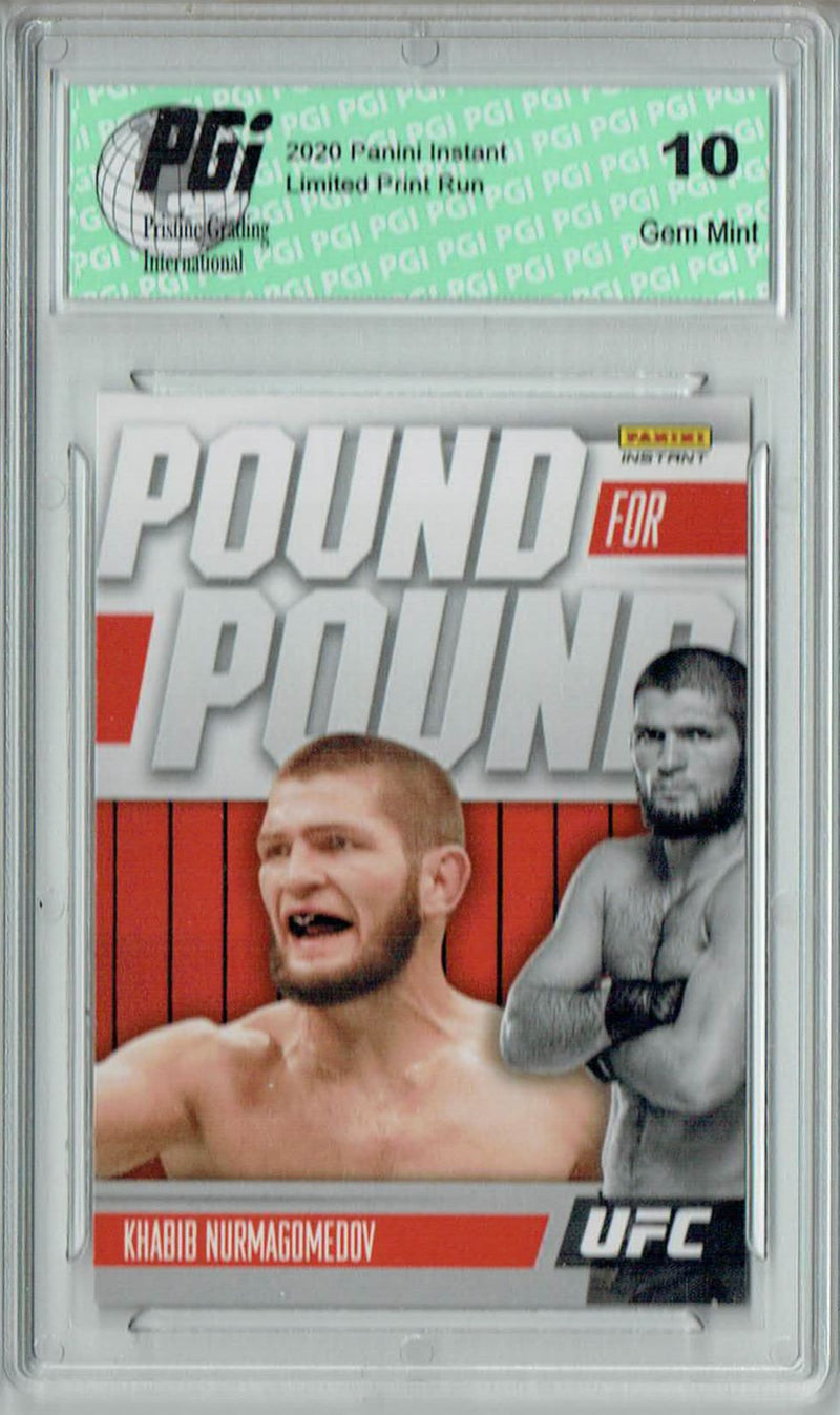 Khabib Nurmagomedov 2021 Panini Instant #PP14 Pound for Pound 1/541 Card PGI 10