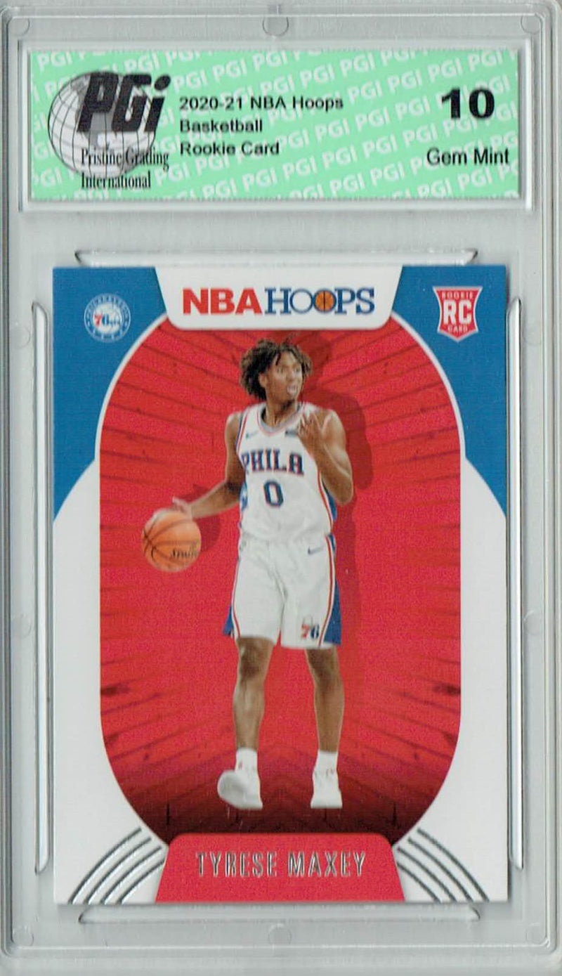 Tyrese Maxey 2020 NBA Hoops #207 Gem Mint Rookie Card PGI 10