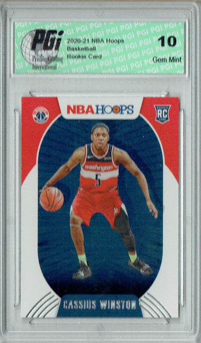 Cassius Winston 2020 NBA Hoops #227 Gem Mint Rookie Card PGI 10