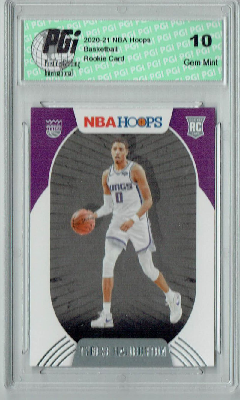 Tyrese Haliburton 2020 NBA Hoops #238 Gem Mint Rookie Card PGI 10