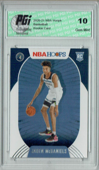 Jaden McDaniels 2020 NBA Hoops #245 Gem Mint Rookie Card PGI 10