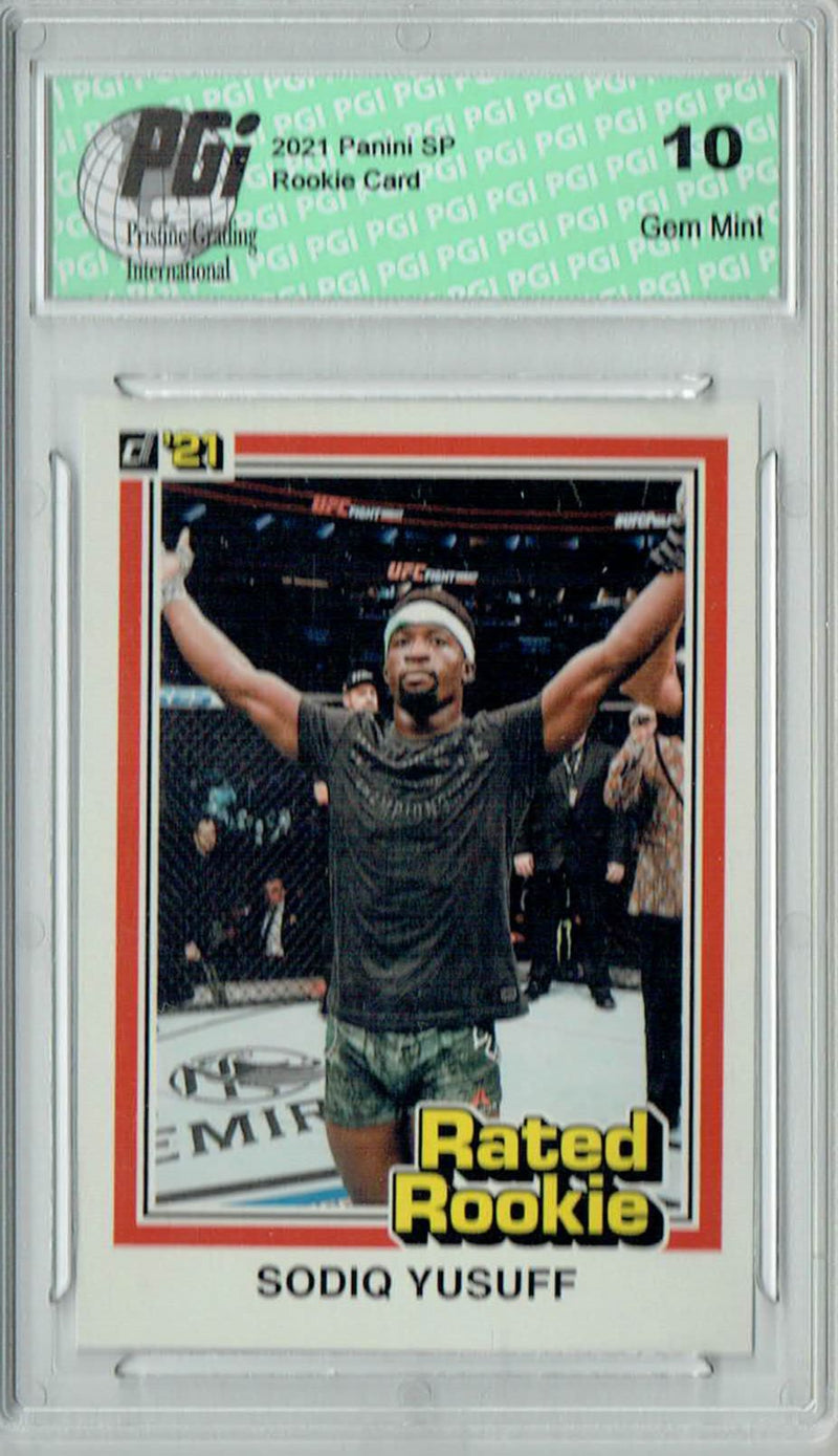 Sodiq Yusuff 2021 Panini Instant #RR34 UFC Rated Rookie Card 1/1320 PGI 10