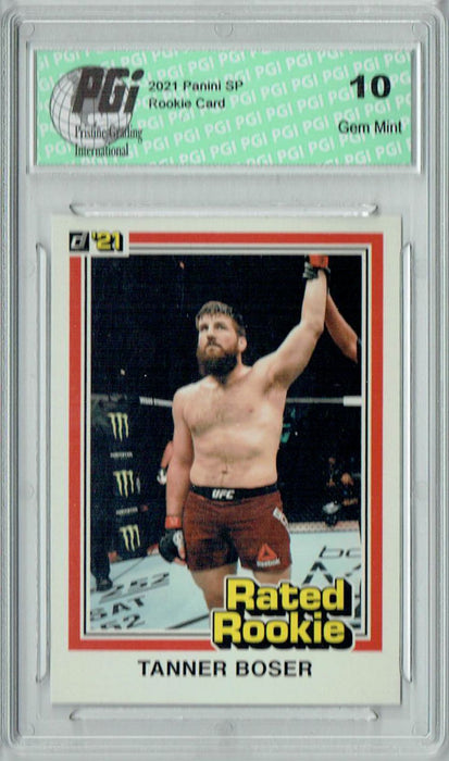 Tanner Boser 2021 Panini Instant #RR35 UFC Rated Rookie Card 1/1320 PGI 10