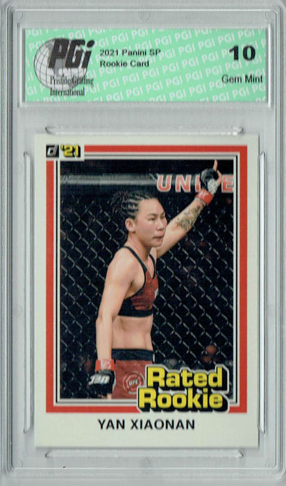 Yan Xiaonan 2021 Panini Instant #RR36 UFC Rated Rookie Card 1/1320 PGI 10