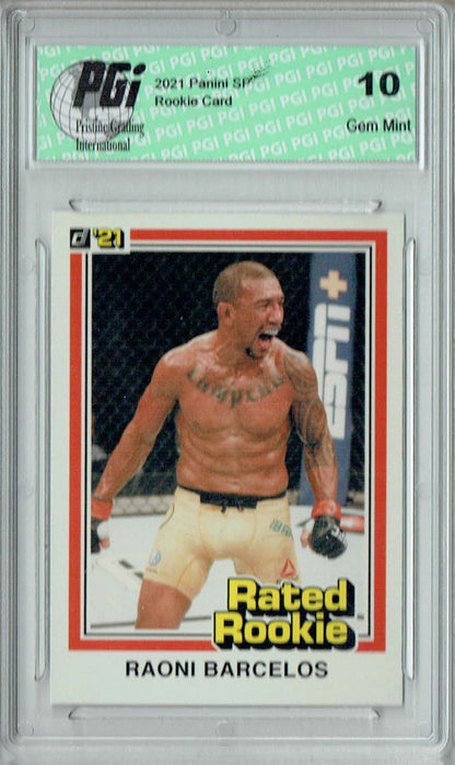 Raoni Barcelos 2021 Panini Instant #RR32 UFC Rated Rookie Card 1/1320 PGI 10