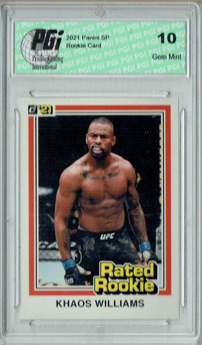 Khaos Williams  2021 Panini Instant #RR19 UFC Rated Rookie Card 1/1320 PGI 10