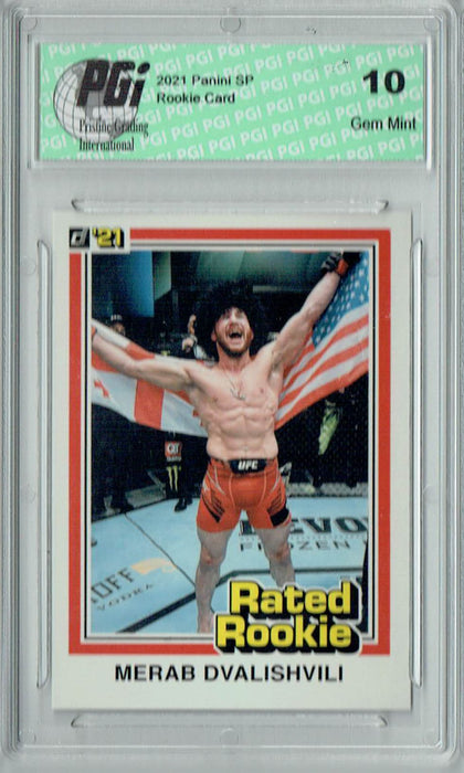 Merab Dvalishvili 2021 Panini Instant #RR25 UFC Rated Rookie Card 1/1320 PGI 10