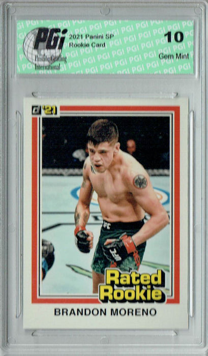 Brandon Moreno 2021 Panini Instant #RR3 UFC Rated Rookie Card 1/1320 PGI 10