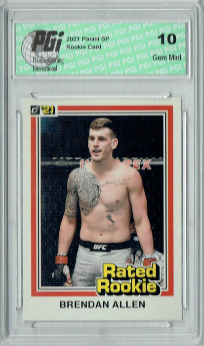 Brendan Allen 2021 Panini Instant #RR5 UFC Rated Rookie Card 1/1320 PGI 10