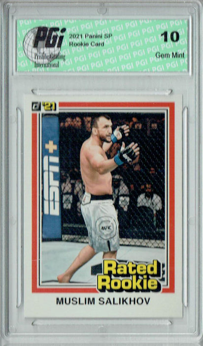 Muslim Salikhov 2021 Panini Instant #RR28 UFC Rated Rookie Card 1/1320 PGI 10