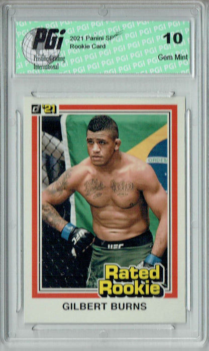 Gilbert Burns 2021 Panini Instant #RR12 UFC Rated Rookie Card 1/1320 PGI 10