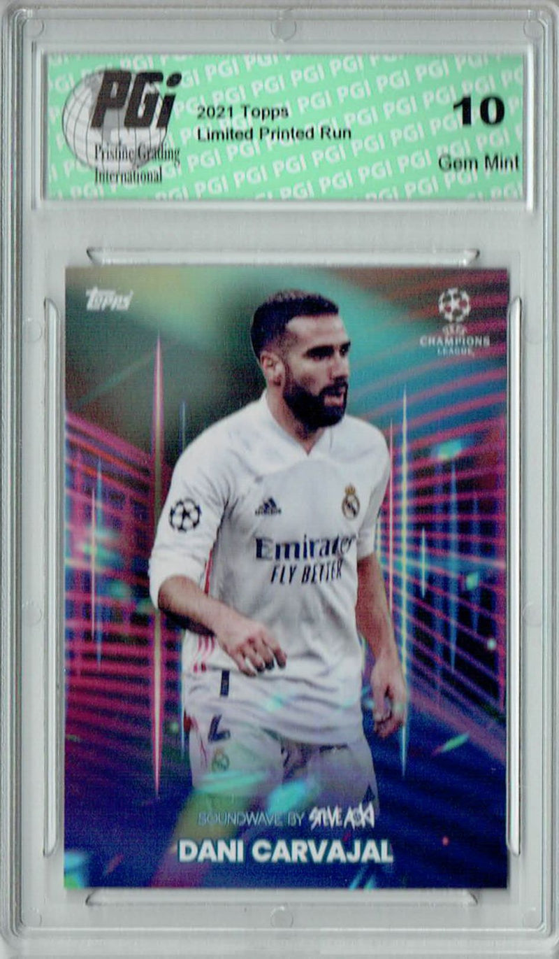 Dani Carvajal 2021 Topps Aoki's Football Festival Rare Trading Card PGI 10