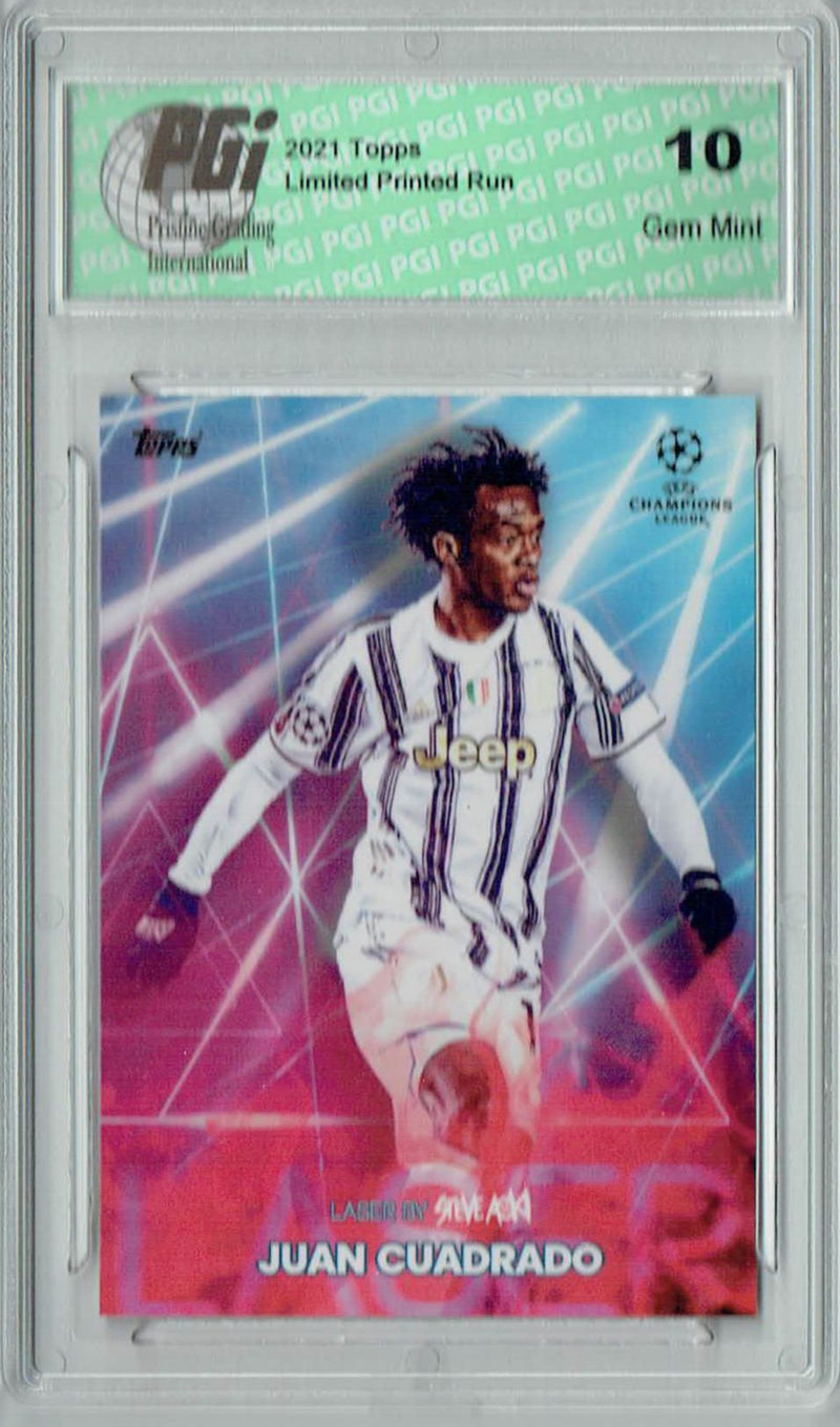 Juan Cuadrado 2021 Topps Aoki's Football Festival Rare Trading Card PGI 10