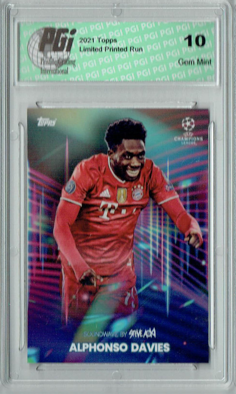Alphonso Davies 2021 Topps Aoki's Football Festival Rare Trading Card PGI 10