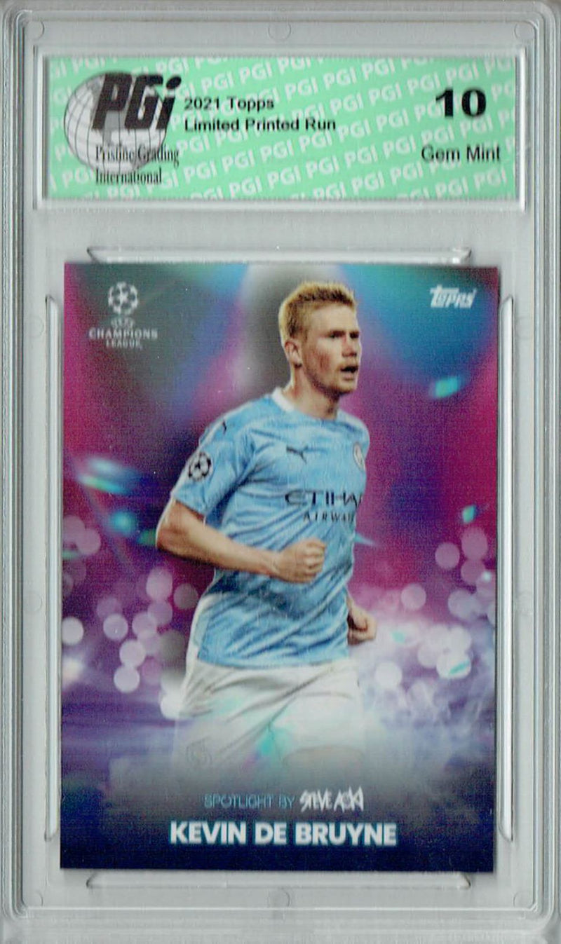 Kevin De Bruyne 2021 Topps Aoki's Football Festival Rare Trading Card PGI 10