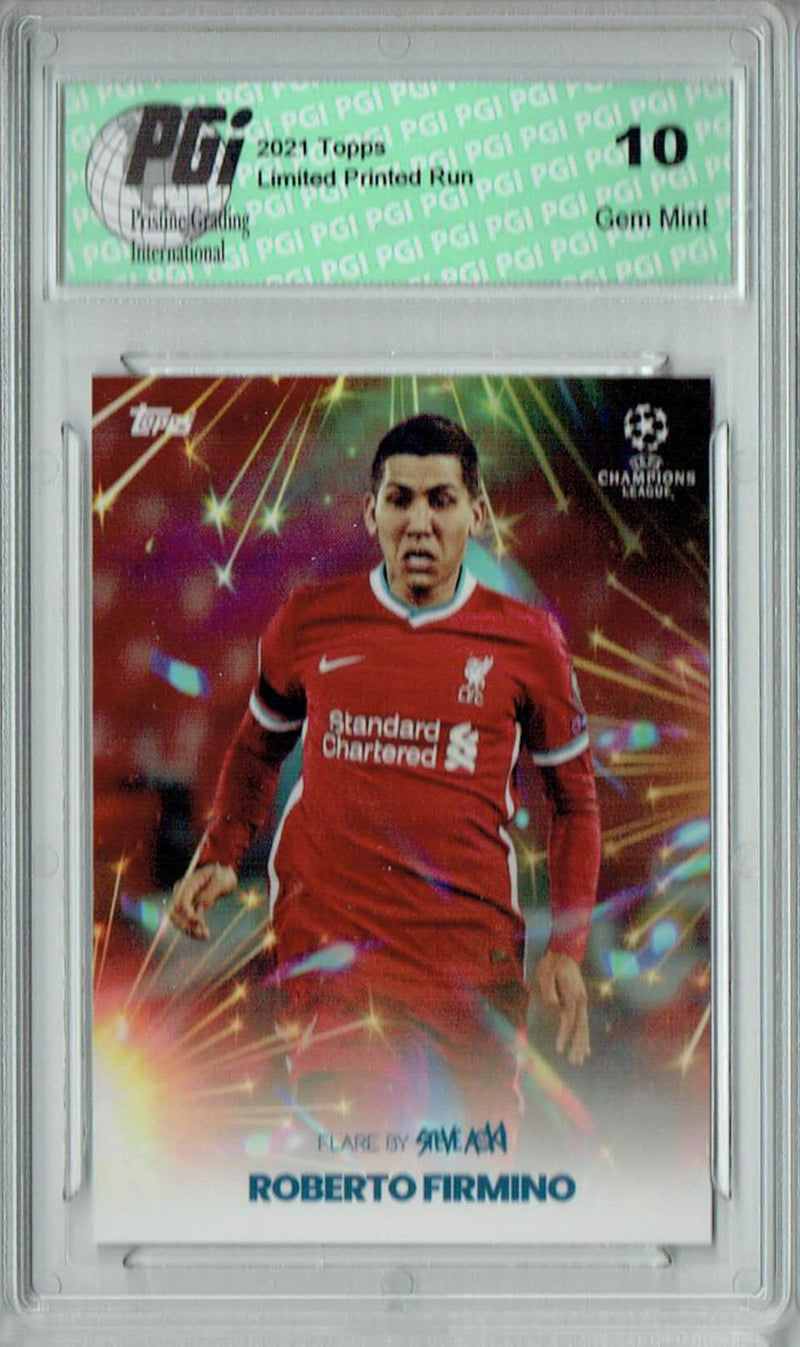 Roberto Firmino 2021 Topps Aoki's Football Festival Rare Trading Card PGI 10