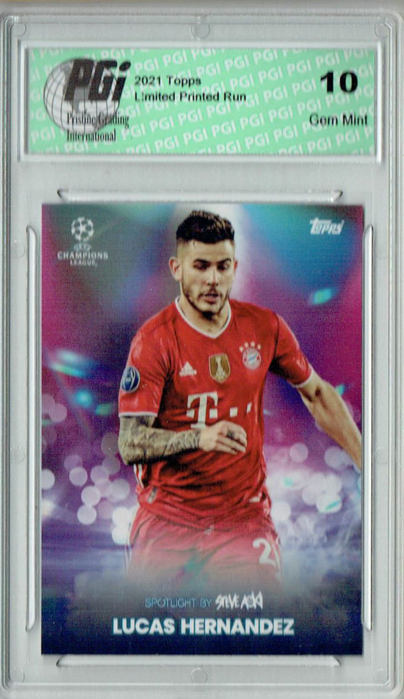 Lucas Hernandez 2021 Topps #NNO Aoki's Football Festival Rare Trading Card PGI 10