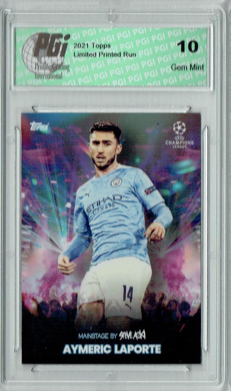Aymeric Laporte 2021 Topps Aoki's Football Festival Rare Trading Card PGI 10