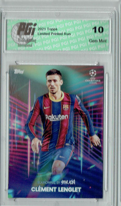 Clement Lenglet 2021 Topps Aoki's Football Festival Rare Trading Card PGI 10