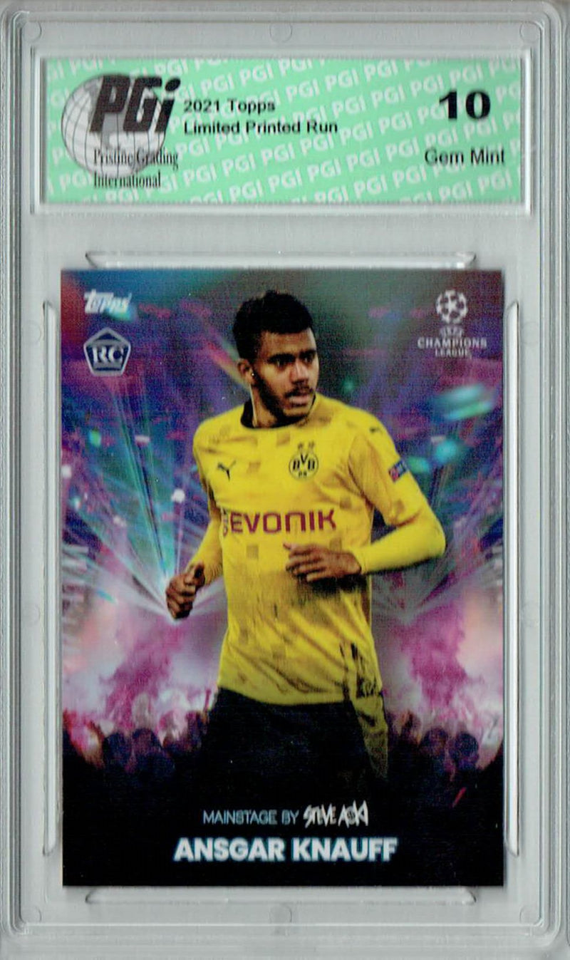 Ansgar Knauff 2021 Topps Aoki's Football Festival Rookie Card PGI 10