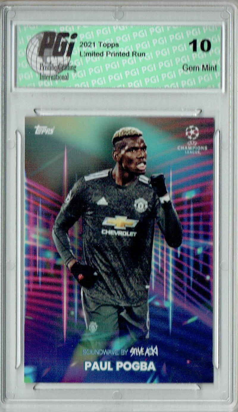 Paul Pogba 2021 Topps Aoki's Football Festival Rare Trading Card PGI 10