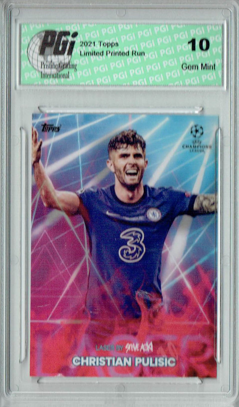 Christian Pulisic 2021 Topps Aoki's Football Festival Rare Trading Card PGI 10