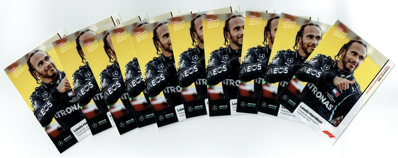 Lewis Hamilton  10) Rookie Card Lot, 2020 Topps Now #3 Only 1,915 Made Mercedes