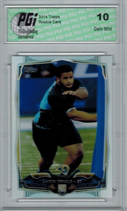 Aaron Donald 2014 Topps Football #424  Los Angeles Rams RC Rookie Card PGI 10