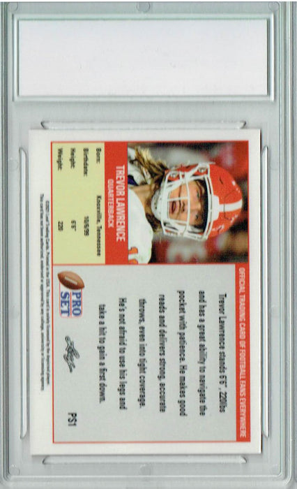 Trevor Lawrence 2021 Pro Set #PS1 Reverse Negative Left Handed Rookie Card PGI10