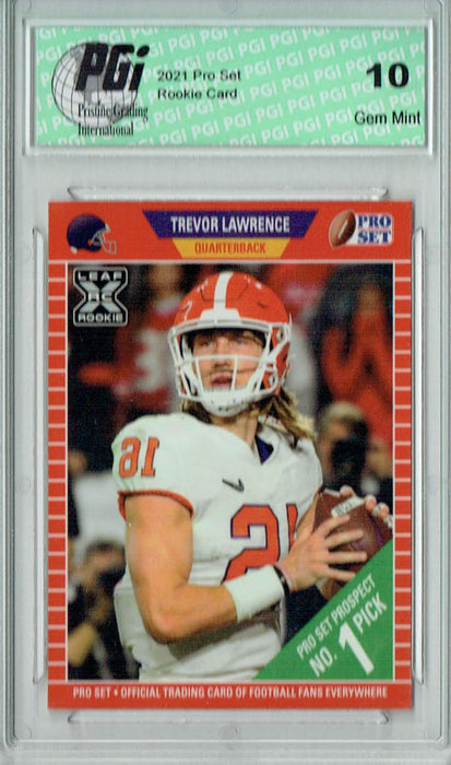 Trevor Lawrence 2021 Pro Set #PS1 Reverse Negative Left Handed Rookie Card PGI10