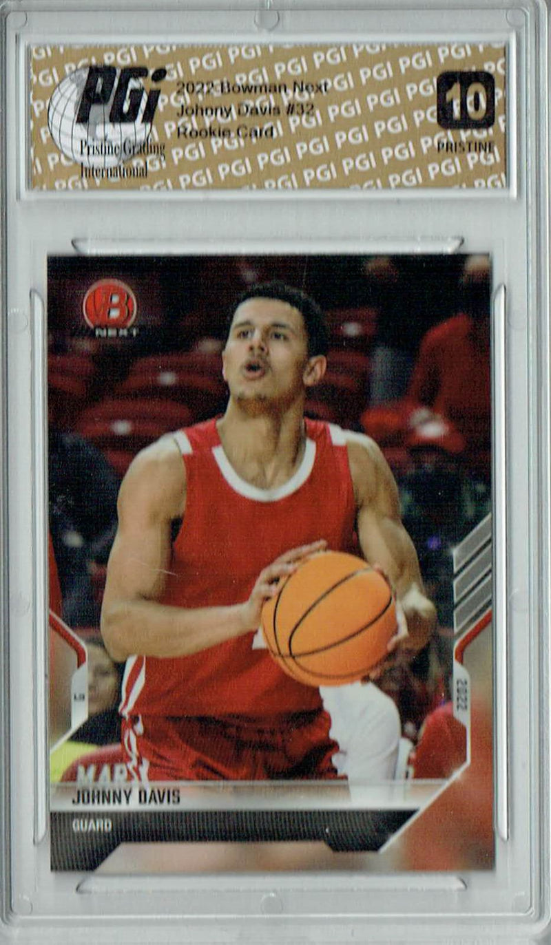 Johnny Davis 2022 Bowman Next #32 PRISTINE Rookie Card PGI 10