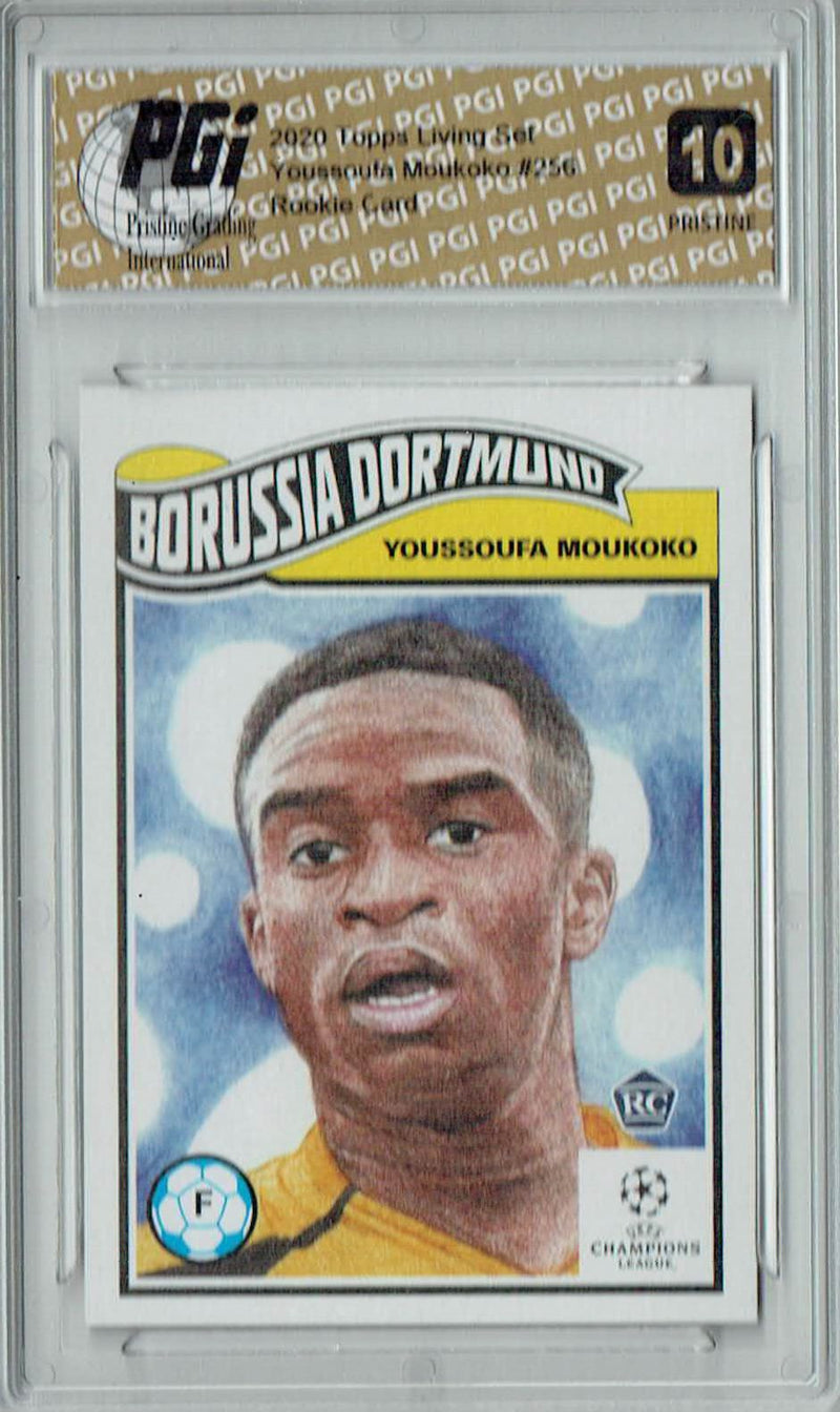 Youssoufa Moukoko 2020 Topps Living Set #256 PRISTINE Rookie Card PGI 10
