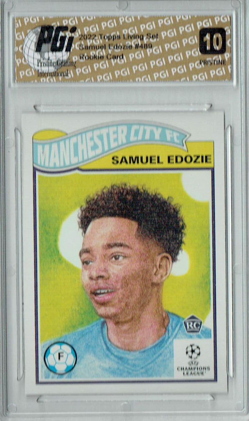 Samuel Edozie 2022 Topps Living Set #489 PRISTINE Rookie Card PGI 10