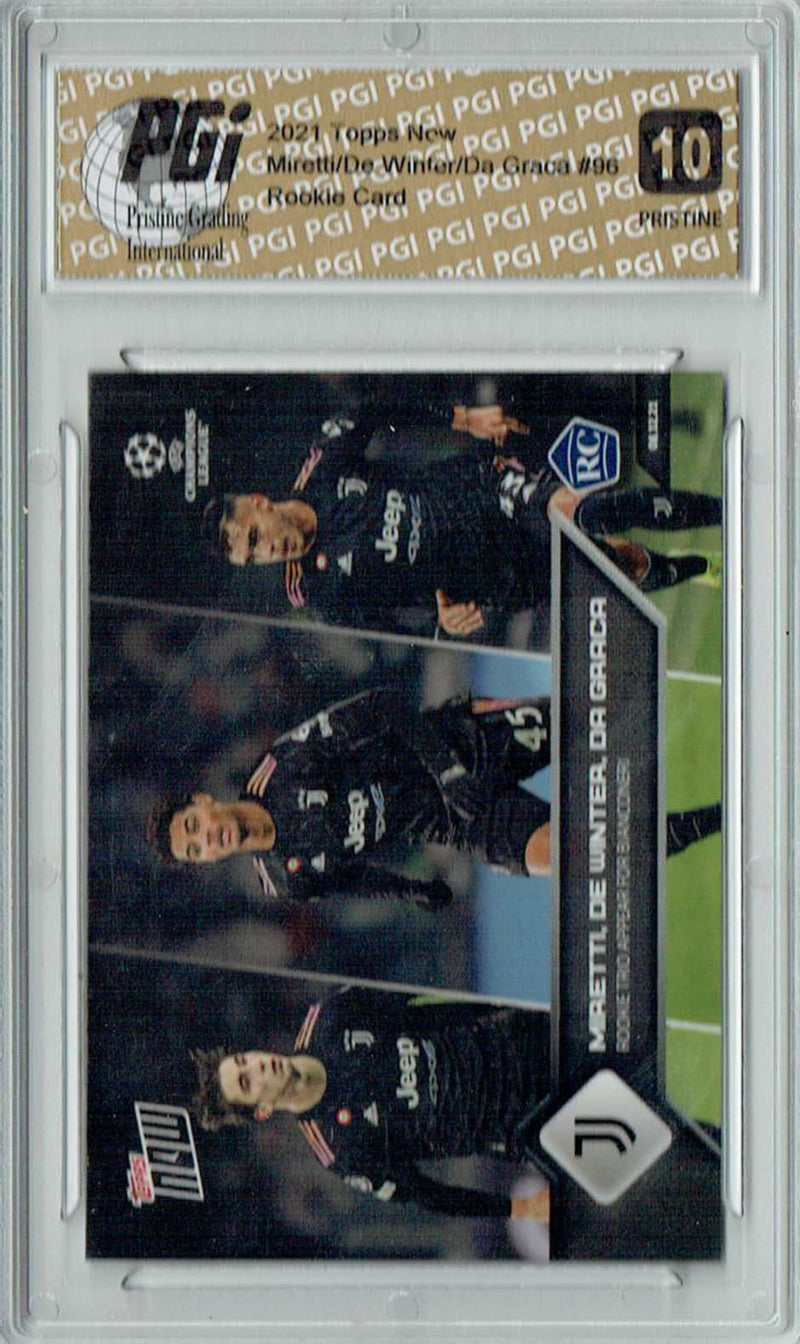Miretti/De Winter/ Da Graca 2021 Topps Now #96 PRISTINE Rookie Card PGI 10