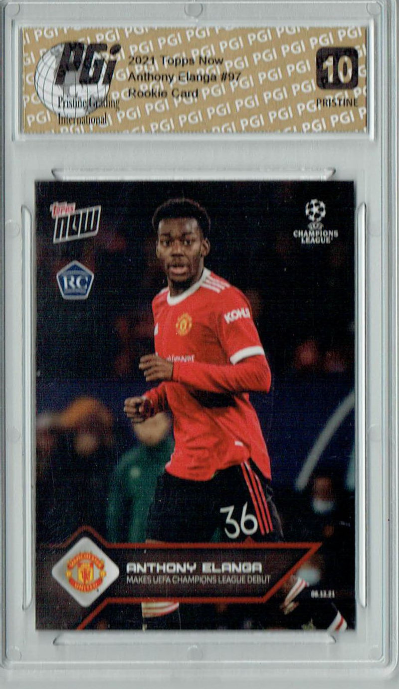 Anthony Elanga 2021 Topps Now #97 PRISTINE Rookie Card PGI 10