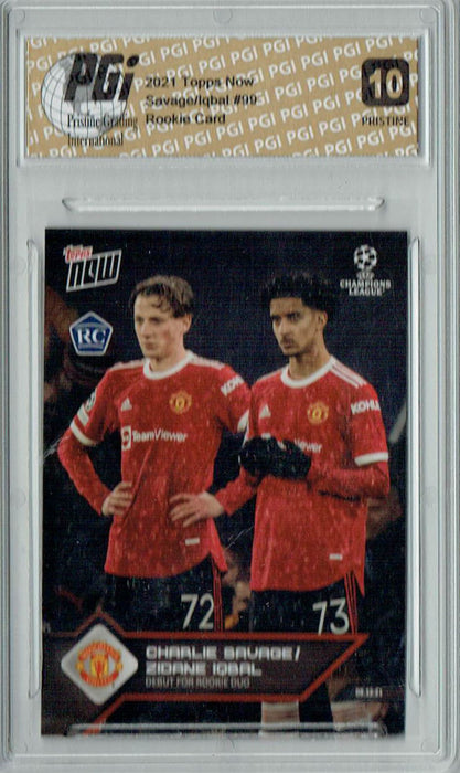 Charlie Savage/Zidane Iqbal 2021 Topps Now #99 PRISTINE Rookie Card PGI 10