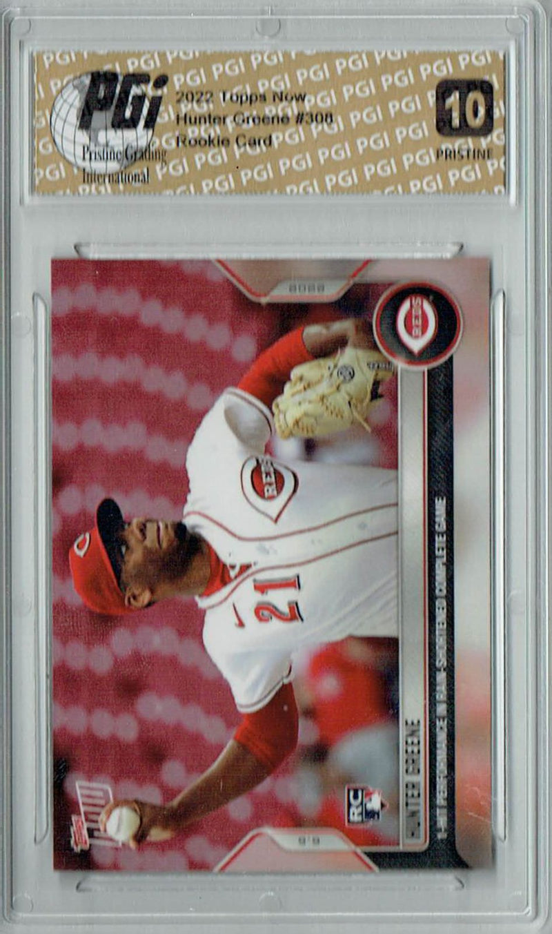 Hunter Greene 2022 Topps Now #308 PRISTINE Rookie Card PGI 10