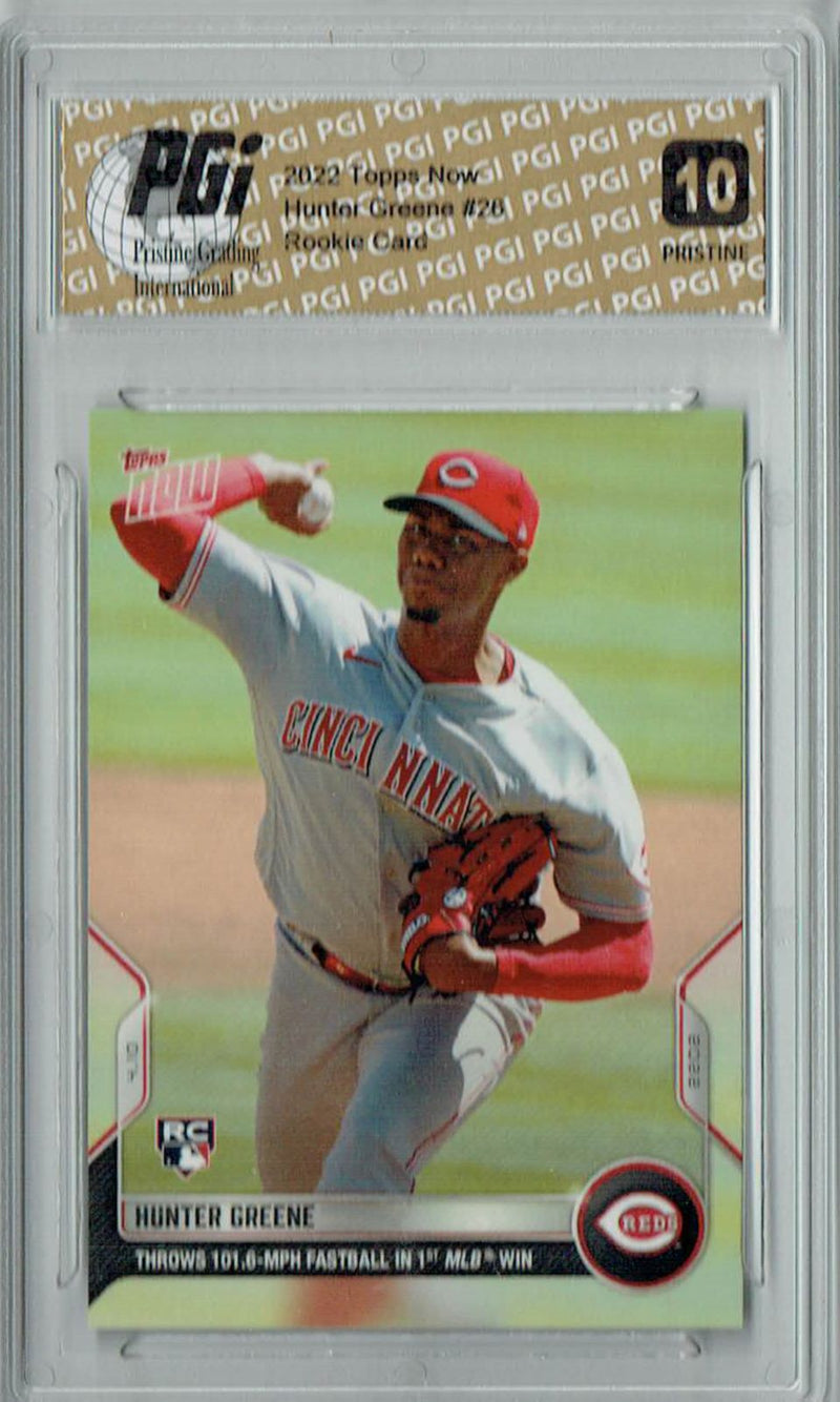 Hunter Greene 2022 Topps Now #26 PRISTINE Rookie Card PGI 10