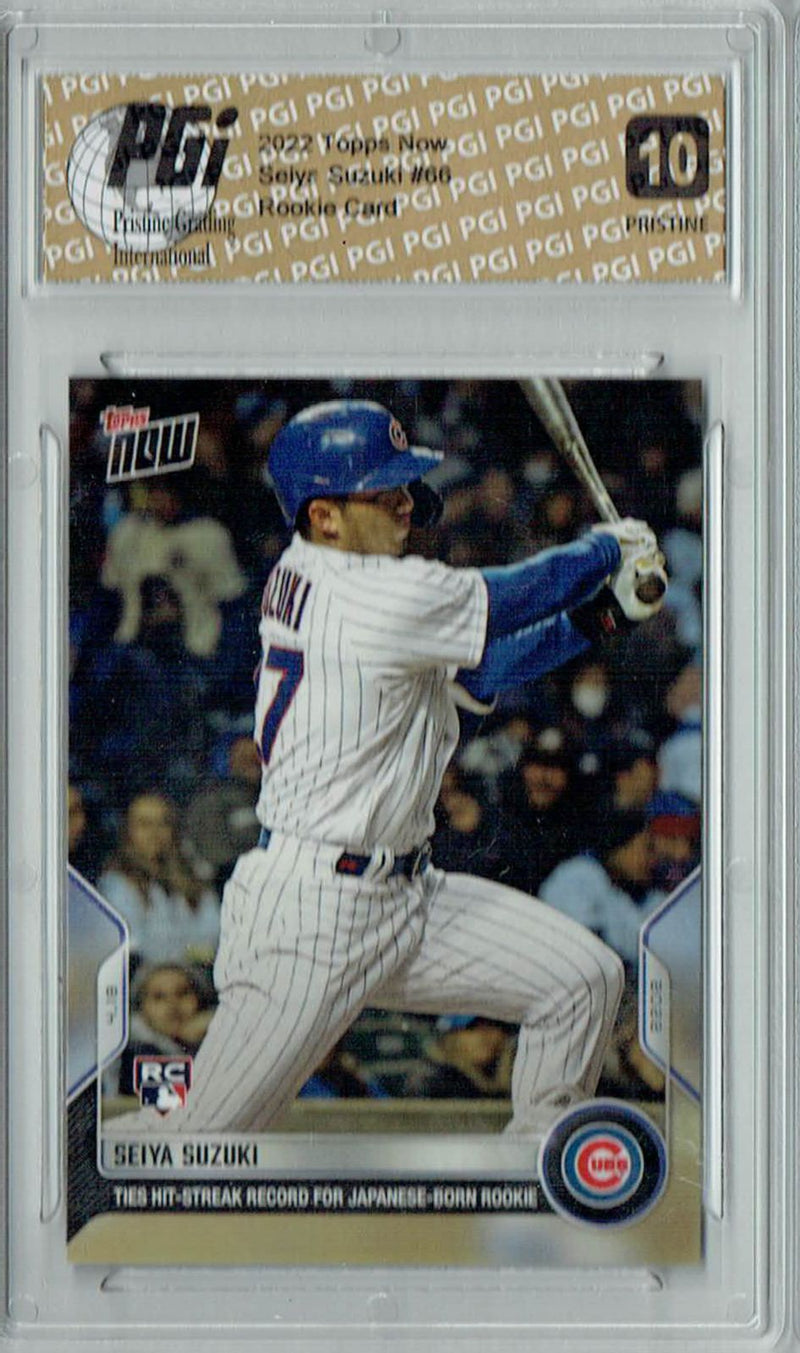 Seiya Suzuki 2022 Topps Now #66 PRISTINE Rookie Card PGI 10