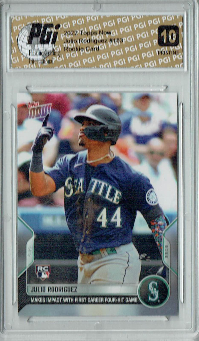 Julio Rodriguez 2022 Topps Now #183 PRISTINE Rookie Card PGI 10