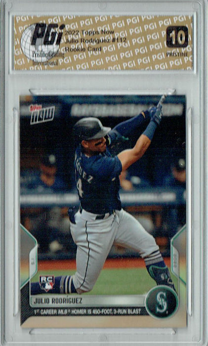 Julio Rodriguez 2022 Topps Now #112 PRISTINE Rookie Card PGI 10