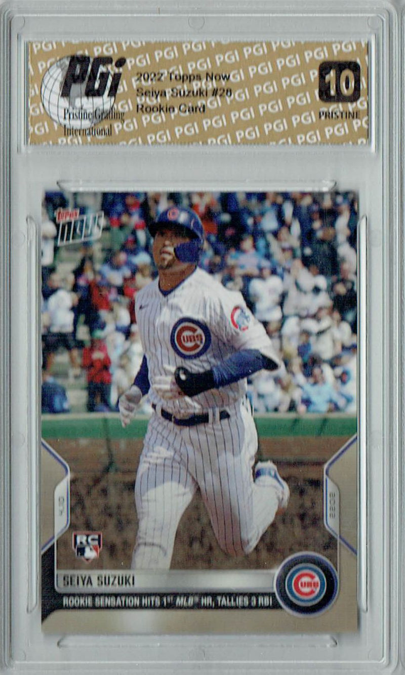 Seiya Suzuki 2022 Topps Now #28 PRISTINE Rookie Card PGI 10